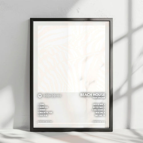 Beach House "Teen Dream" Album Cover Poster - with Complete Tracklist | Album Cover | Inspired Creative Gifts