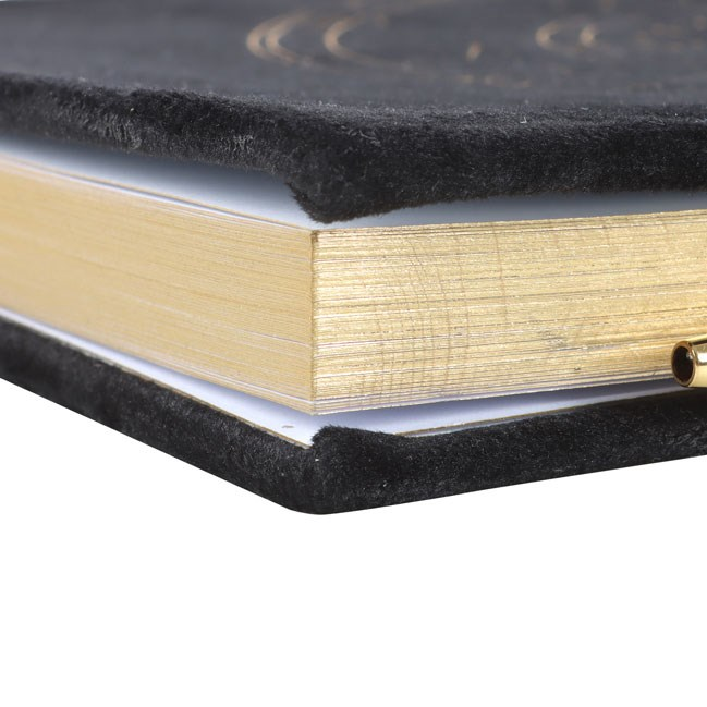 Astrology Wheel Journal with Black Obsidian Pen | Notebook