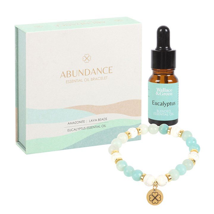 Abundance Amazonite Crystal Essential Oil Bracelet | Inspired Creative Gifts | UK Supplier