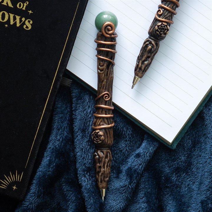 Abundance Green Aventurine Crystal Wand Pen | Inspired Creative Gifts | UK Supplier