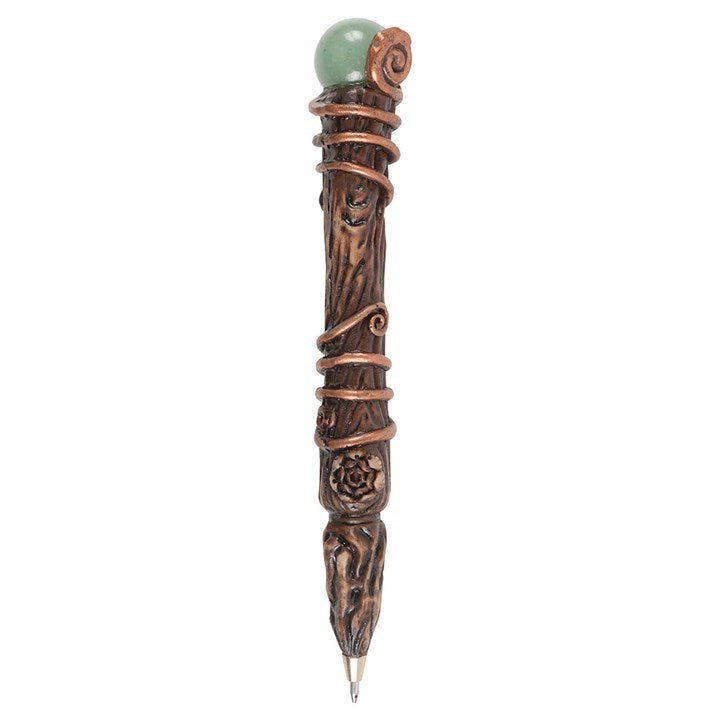 Abundance Green Aventurine Crystal Wand Pen | Inspired Creative Gifts | UK Supplier