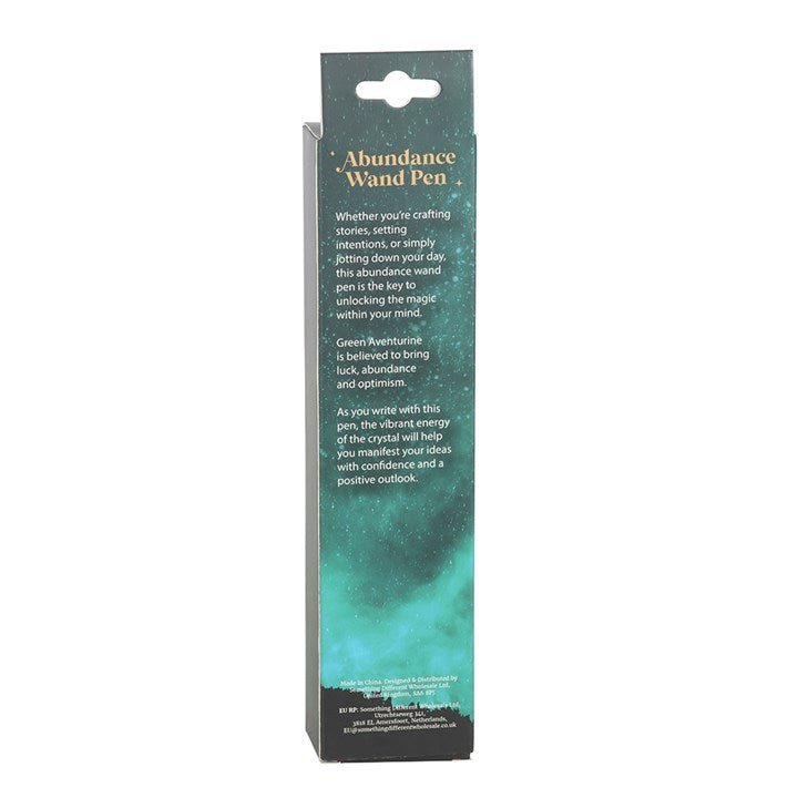 Abundance Green Aventurine Crystal Wand Pen | Inspired Creative Gifts | UK Supplier