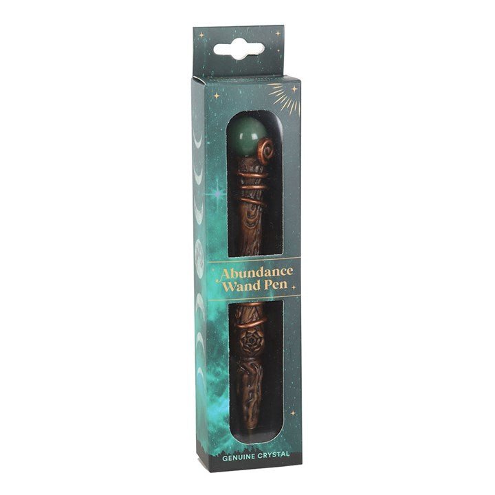 Abundance Green Aventurine Crystal Wand Pen | Inspired Creative Gifts | UK Supplier