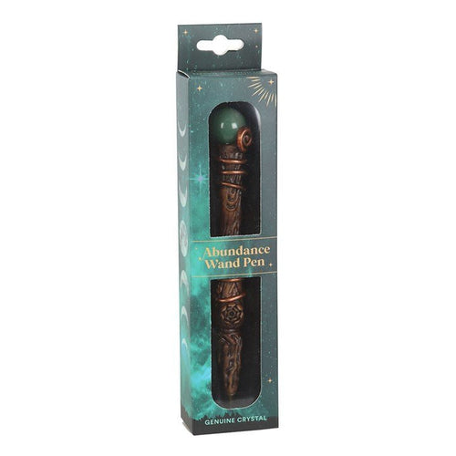 Abundance Green Aventurine Crystal Wand Pen | Inspired Creative Gifts | UK Supplier