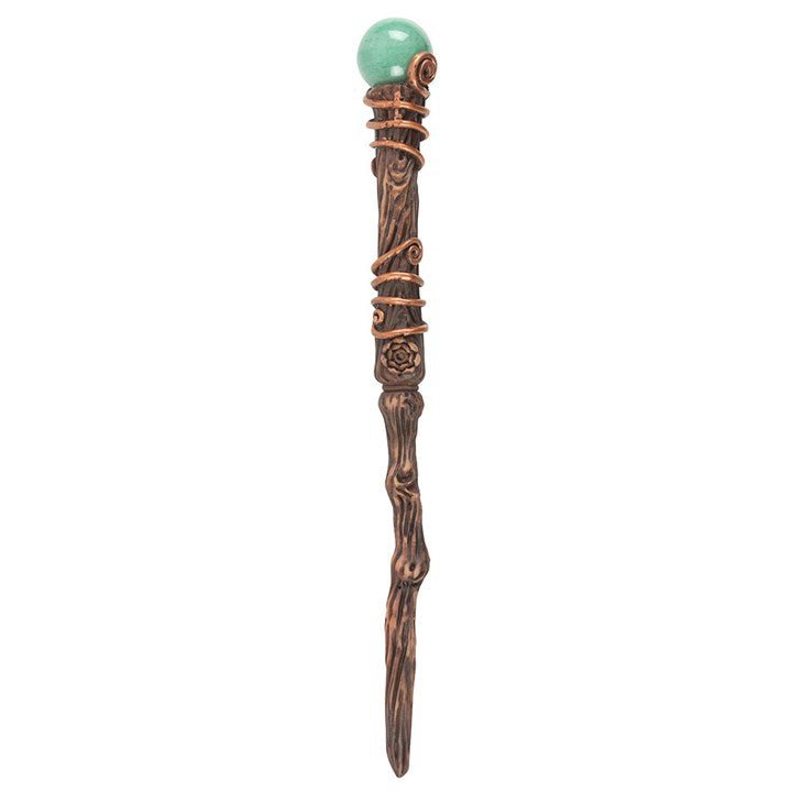 Abundance Green Aventurine Crystal Wand with Pouch | Inspired Creative Gifts | UK Supplier
