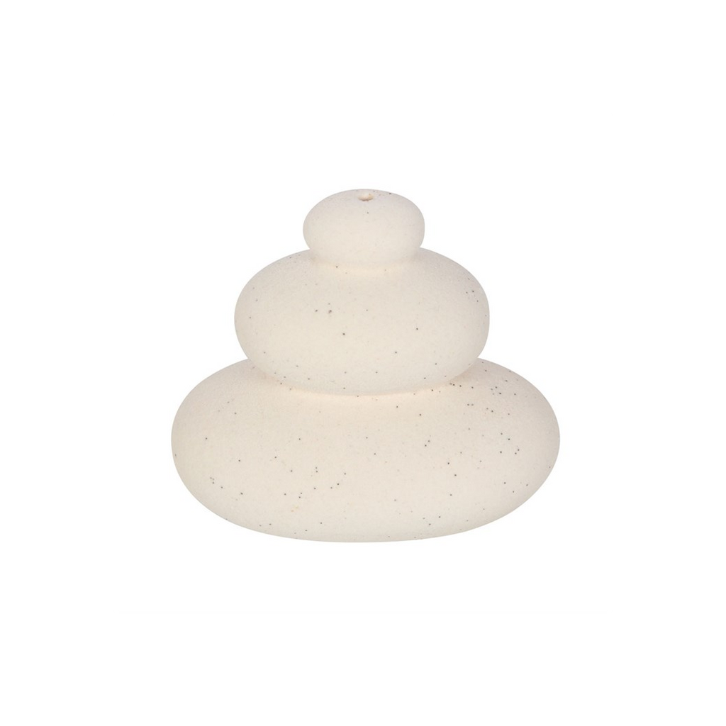Cream Speckle Balancing Stones Incense Stick Holder | Incense Holders