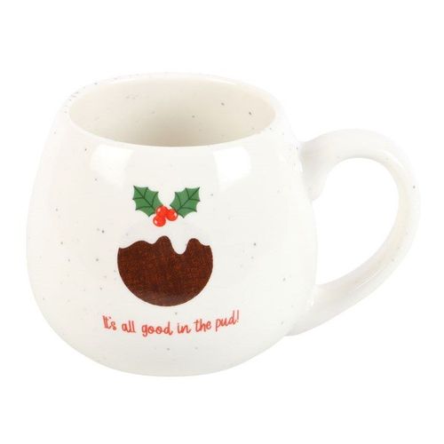 All Good in the Pud Rounded Christmas Mug | Inspired Creative Gifts | UK Supplier