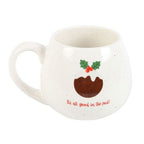 All Good in the Pud Rounded Christmas Mug | Inspired Creative Gifts | UK Supplier