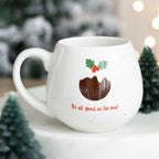 All Good in the Pud Rounded Christmas Mug | Inspired Creative Gifts | UK Supplier