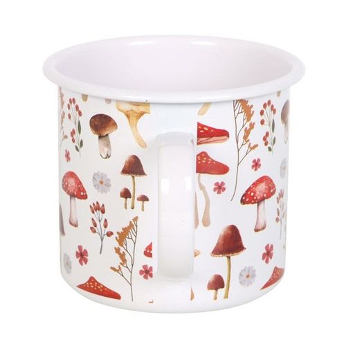 All Over Mushroom Print Enamel Mug | Inspired Creative Gifts | UK Supplier