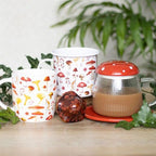 All Over Mushroom Print Enamel Mug | Inspired Creative Gifts | UK Supplier