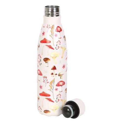 All Over Mushroom Print Metal Water Bottle | Inspired Creative Gifts | UK Supplier