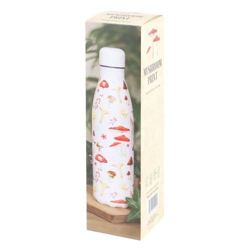All Over Mushroom Print Metal Water Bottle | Inspired Creative Gifts | UK Supplier