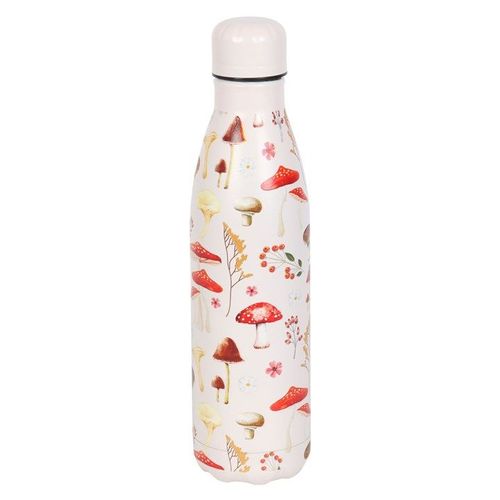 All Over Mushroom Print Metal Water Bottle | Inspired Creative Gifts | UK Supplier