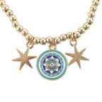 All Seeing Eye Beaded Charm Bracelet | Inspired Creative Gifts | UK Supplier