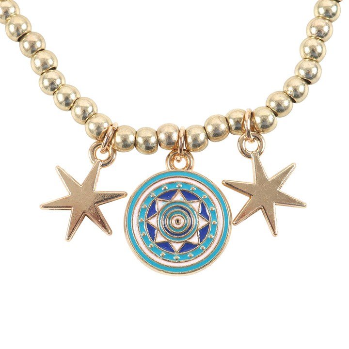 All Seeing Eye Beaded Charm Bracelet | Inspired Creative Gifts | UK Supplier