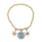 All Seeing Eye Beaded Charm Bracelet | Inspired Creative Gifts | UK Supplier