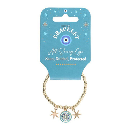 All Seeing Eye Beaded Charm Bracelet | Inspired Creative Gifts | UK Supplier