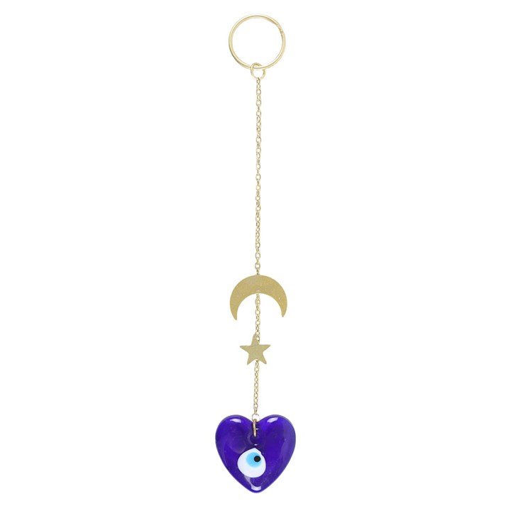 All Seeing Eye Glass Heart Hanging Decoration | Inspired Creative Gifts