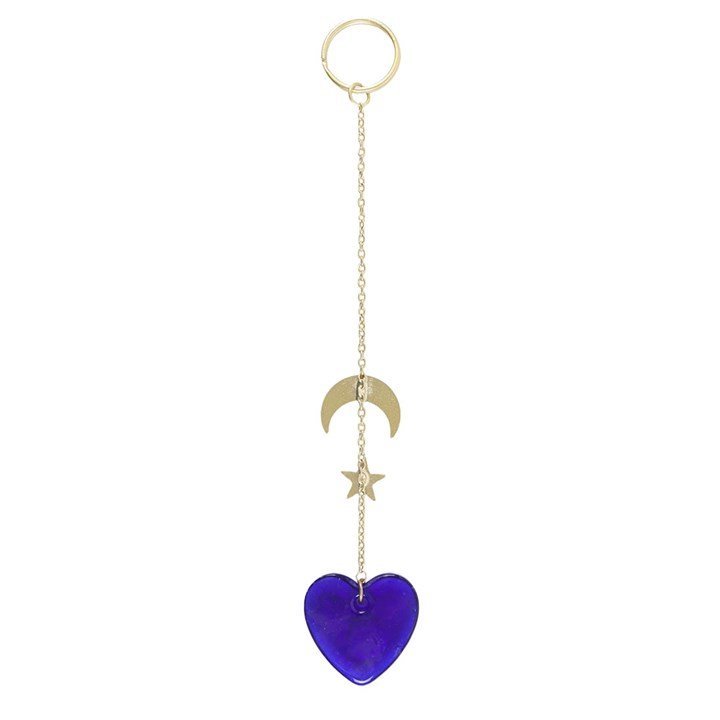 All Seeing Eye Glass Heart Hanging Decoration | Inspired Creative Gifts
