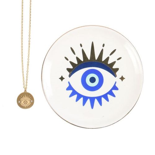 All Seeing Eye Necklace & Dish Gift Set | Inspired Creative Gifts | UK Supplier