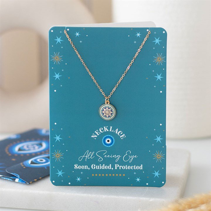 All Seeing Eye Necklace on Greeting Card | Inspired Creative Gifts | UK Supplier