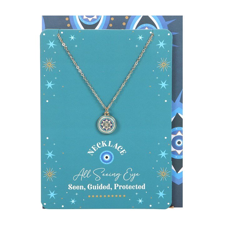 All Seeing Eye Necklace on Greeting Card | Inspired Creative Gifts | UK Supplier