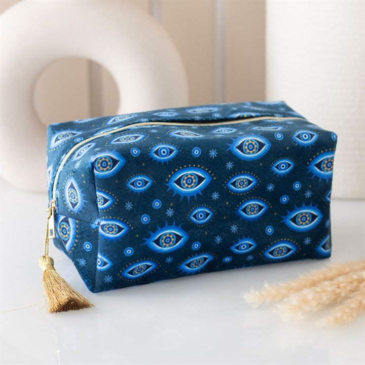 All Seeing Eye Print Velvet Makeup Bag | Inspired Creative Gifts | UK Supplier