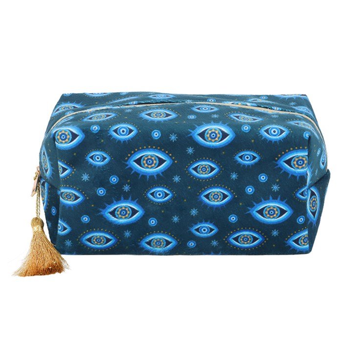 All Seeing Eye Print Velvet Makeup Bag | Inspired Creative Gifts | UK Supplier