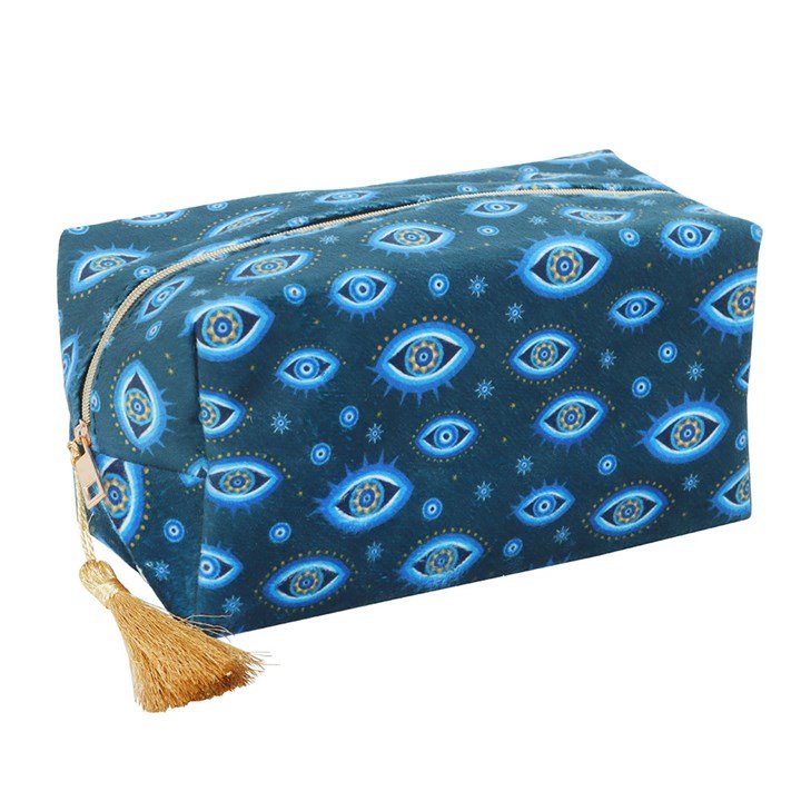 All Seeing Eye Print Velvet Makeup Bag | Inspired Creative Gifts | UK Supplier
