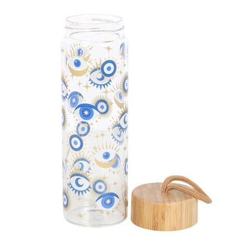 All Seeing Eye Reusable Glass Water Bottle | Inspired Creative Gifts | UK Supplier