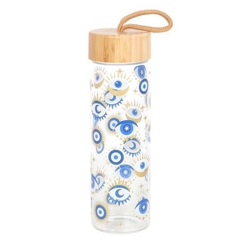 All Seeing Eye Reusable Glass Water Bottle | Inspired Creative Gifts | UK Supplier