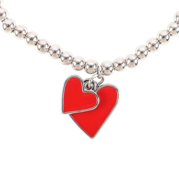 All You Need Is Love Beaded Heart Charm Bracelet | Inspired Creative Gifts | UK Supplier