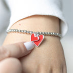 All You Need Is Love Beaded Heart Charm Bracelet | Inspired Creative Gifts | UK Supplier