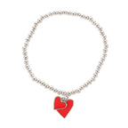 All You Need Is Love Beaded Heart Charm Bracelet | Inspired Creative Gifts | UK Supplier