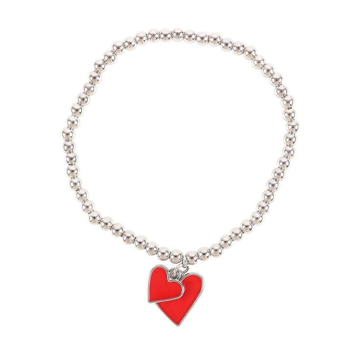 All You Need Is Love Beaded Heart Charm Bracelet | Inspired Creative Gifts | UK Supplier