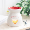 All You Need is Love Heart Oil Burner and Wax Warmer | Inspired Creative Gifts | UK Supplier