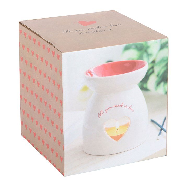 All You Need is Love Heart Oil Burner and Wax Warmer | Inspired Creative Gifts | UK Supplier