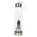 Amethyst Calming Glass Water Bottle | Inspired Creative Gifts | UK Supplier