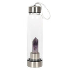 Amethyst Calming Glass Water Bottle | Inspired Creative Gifts | UK Supplier