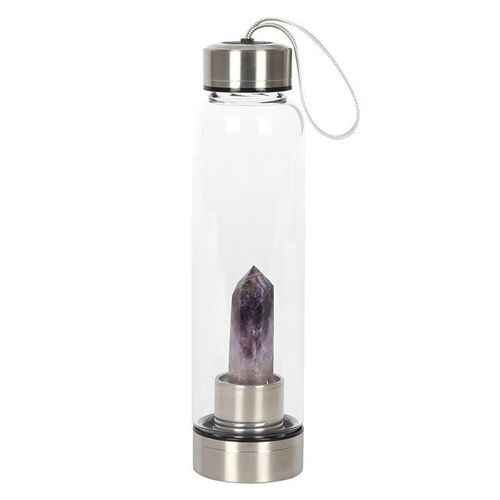 Amethyst Calming Glass Water Bottle | Inspired Creative Gifts | UK Supplier