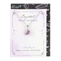 Amethyst Crystal Moon Necklace on Greeting Card | Inspired Creative Gifts | UK Supplier
