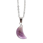 Amethyst Crystal Moon Necklace on Greeting Card | Inspired Creative Gifts | UK Supplier
