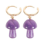 Amethyst Crystal Mushroom Earrings | Inspired Creative Gifts | UK Supplier