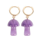 Amethyst Crystal Mushroom Earrings | Inspired Creative Gifts | UK Supplier