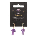Amethyst Crystal Mushroom Earrings | Inspired Creative Gifts | UK Supplier
