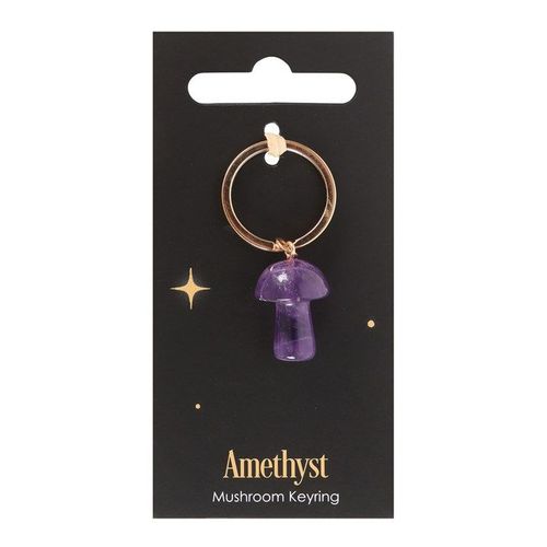 Amethyst Crystal Mushroom Keyring | Inspired Creative Gifts | UK Supplier