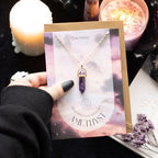 Amethyst Crystal Necklace Card | Inspired Creative Gifts | UK Supplier