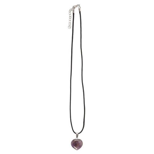 Amethyst Healing Crystal Heart Necklace | Inspired Creative Gifts | UK Supplier