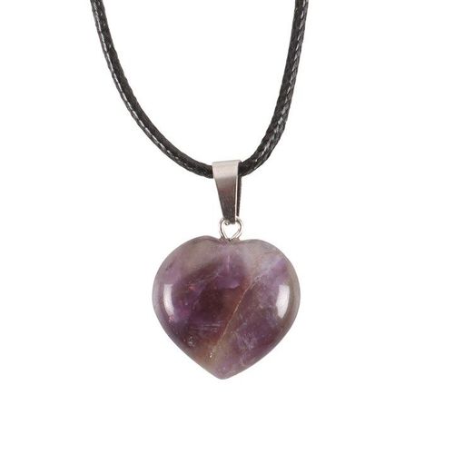 Amethyst Healing Crystal Heart Necklace | Inspired Creative Gifts | UK Supplier